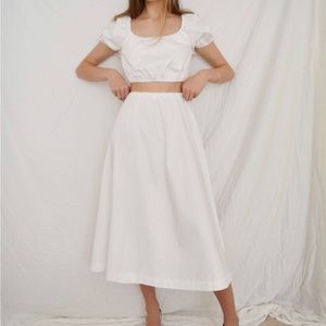 Reformation Tampico 2 piece skirt and crop top set size 0 NWT